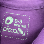 Body bébé violet manches longues — 0-3 mois