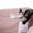 Legging rose rayé en maille côtelée - 6 mois