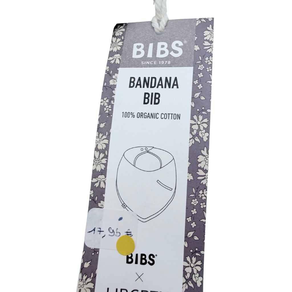 Bavoir bandana bébé à fleurs bleues en coton biologique