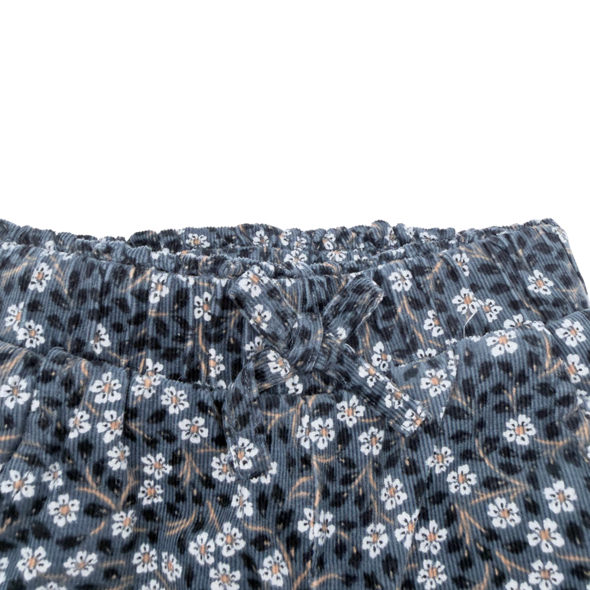 Pantalon bleu à motifs fleuris - 6 mois