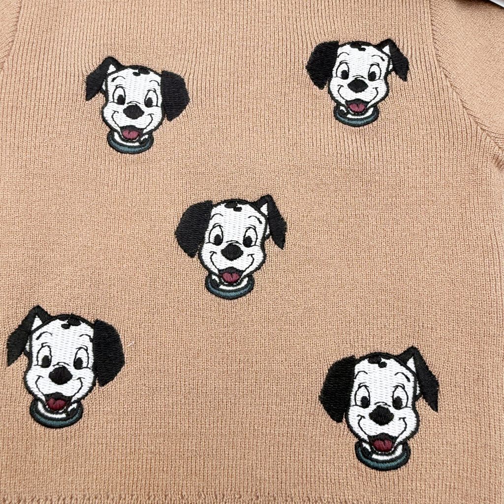Pull bébé beige motifs 101 Dalmatiens - 3 mois
