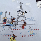 T-shirt bébé bleu clair imprimé Paris — 24 mois