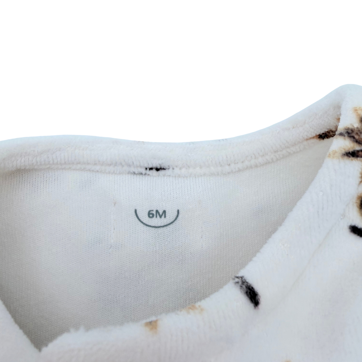 Pyjama bébé écru à motifs - 6 mois