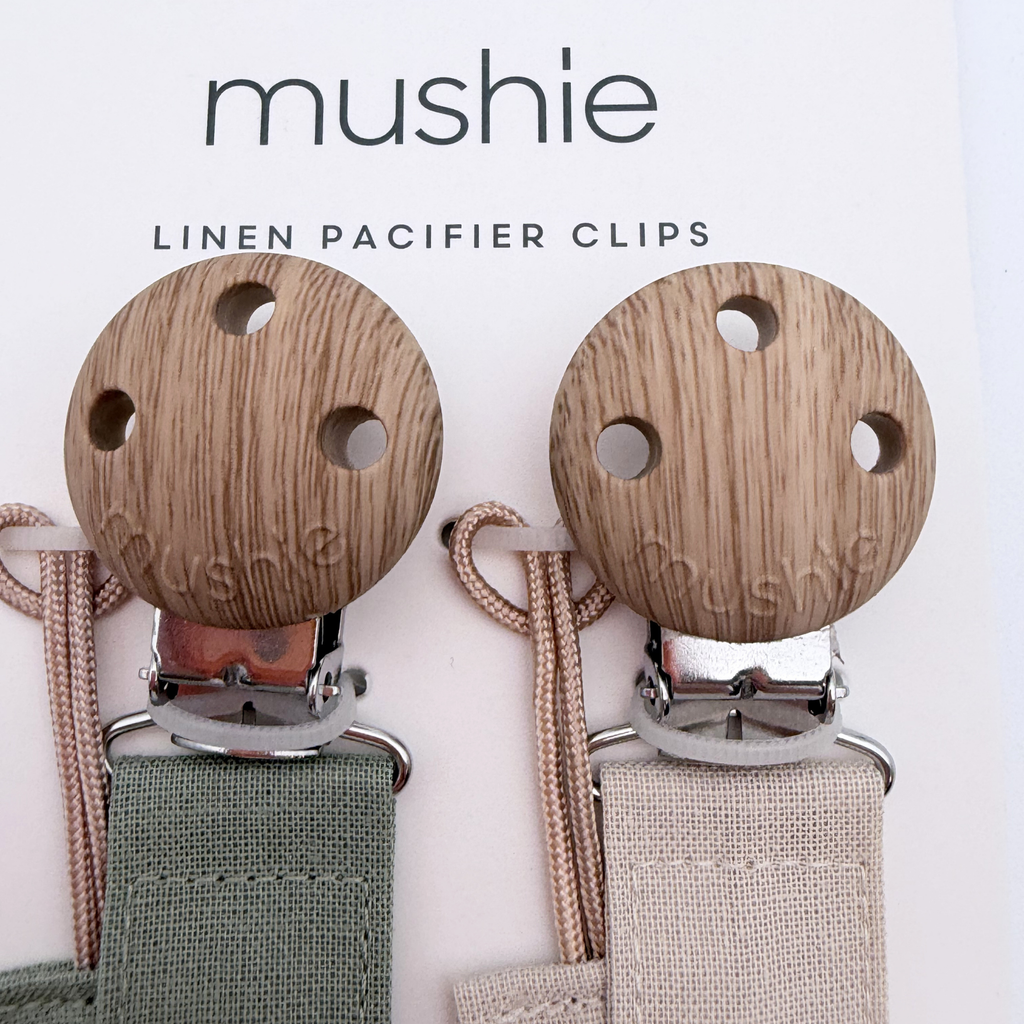 Lot de 2 attaches-sucettes en lin