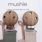 Lot de 2 attaches-sucettes en lin