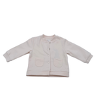Gilet bébé boutonné beige rosé - 3 mois