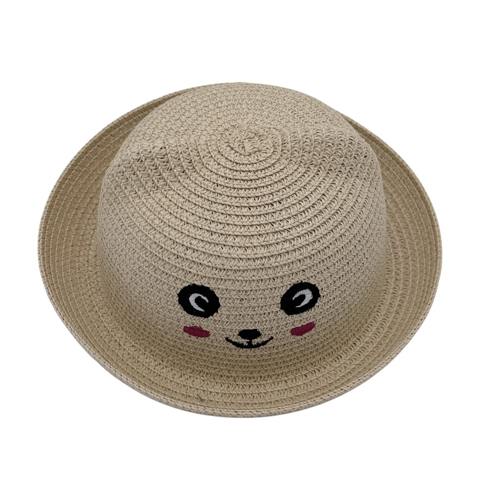 Chapeau bébé beige visage souriant — 12-24 mois