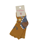 Paire de chaussettes enfant moutarde et grise - 15-18
