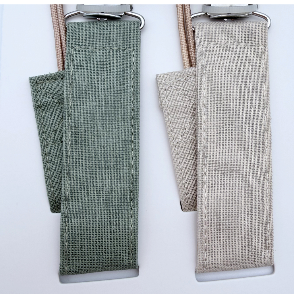 Lot de 2 attaches-sucettes en lin