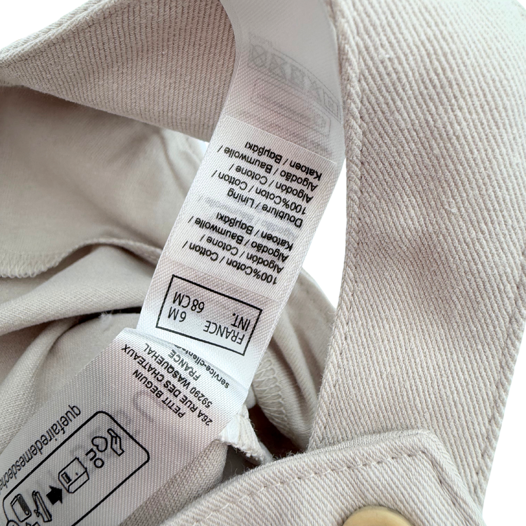 Ensemble salopette courte beige et t-shirt imprimé jungle - 6 mois