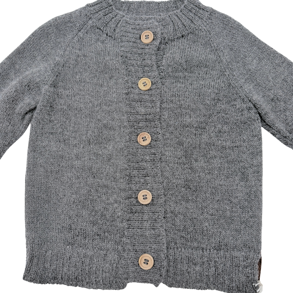 Gilet gris en baby alpaga - 18 mois