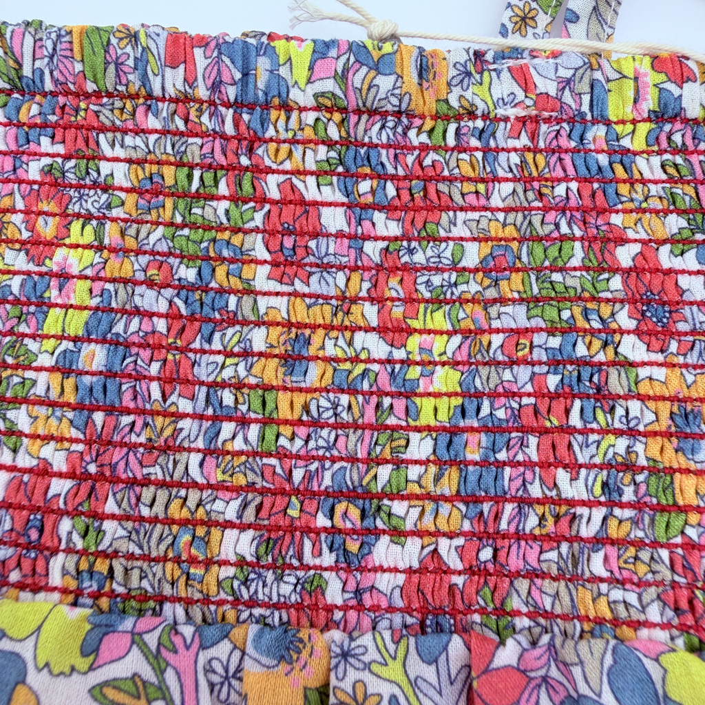 Combishort fleuri avec foulard assorti — 12 mois