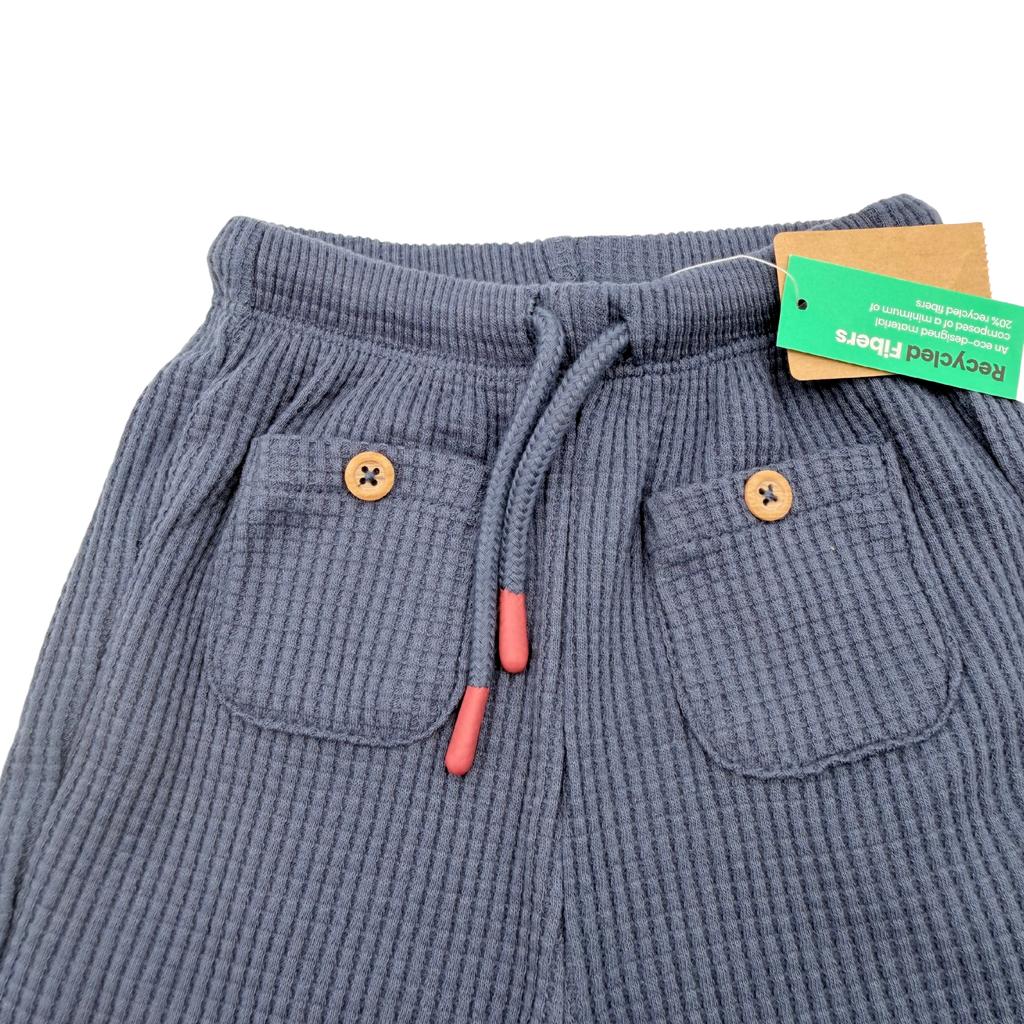 Pantalon gaufrée bleu - 18 mois