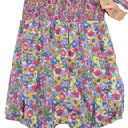 Combishort fleuri avec foulard assorti — 12 mois