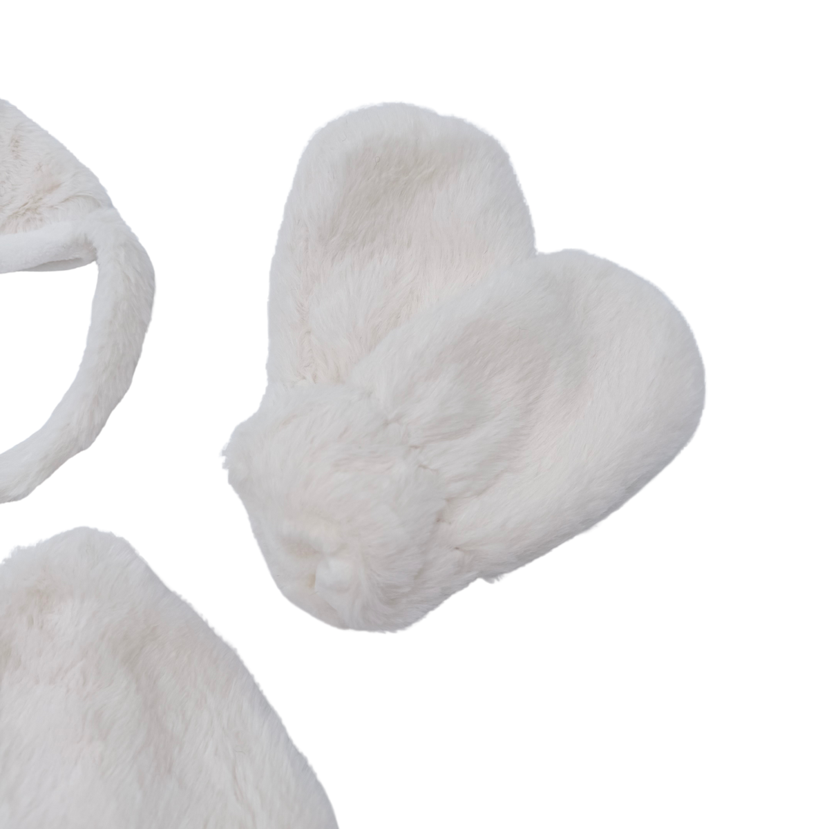 Ensemble bonnet, tour de cou et moufles bébé ours blanc - 12-18 mois