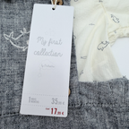 Ensemble salopette courte et t-shirt gris - 1 mois