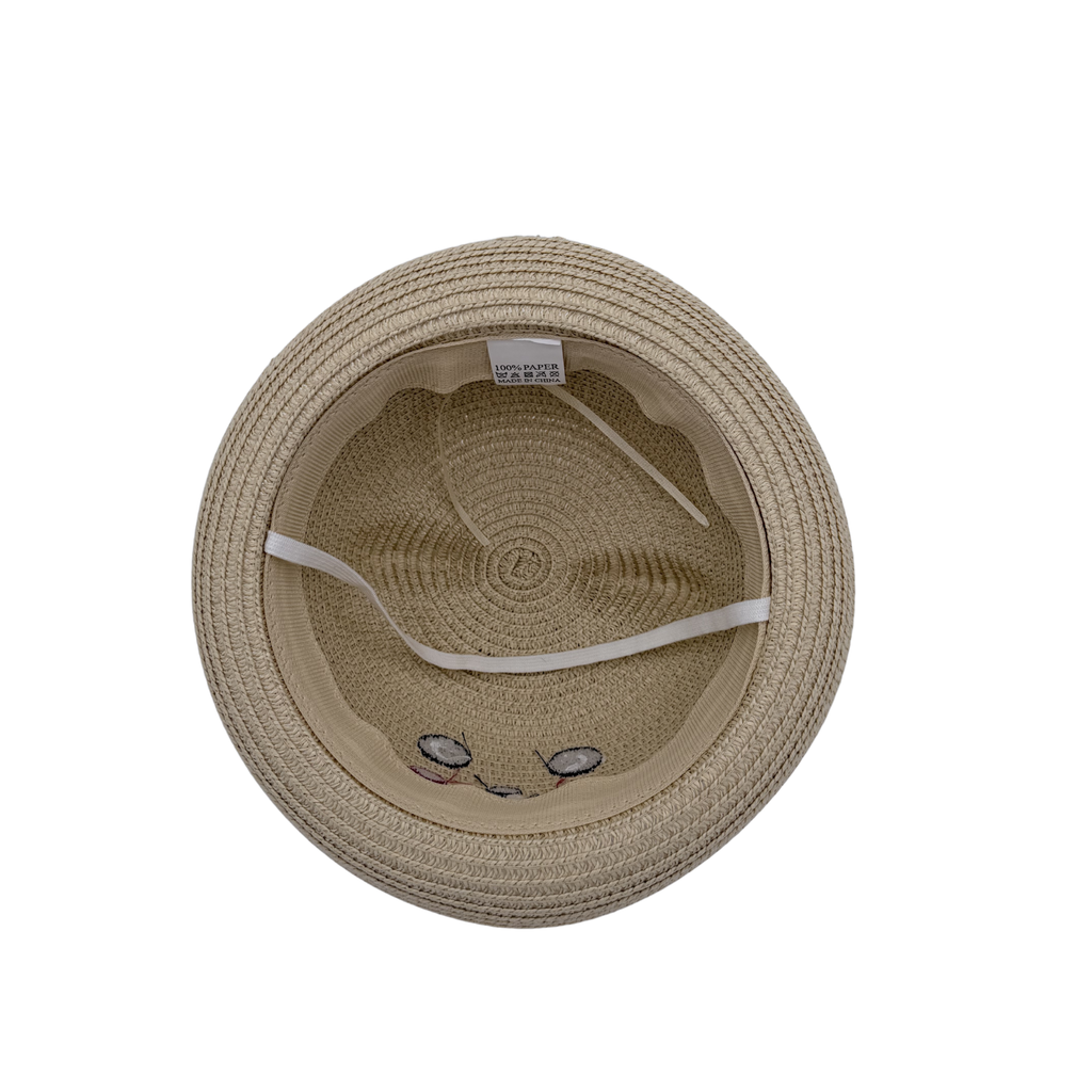 Chapeau bébé beige visage souriant — 12-24 mois