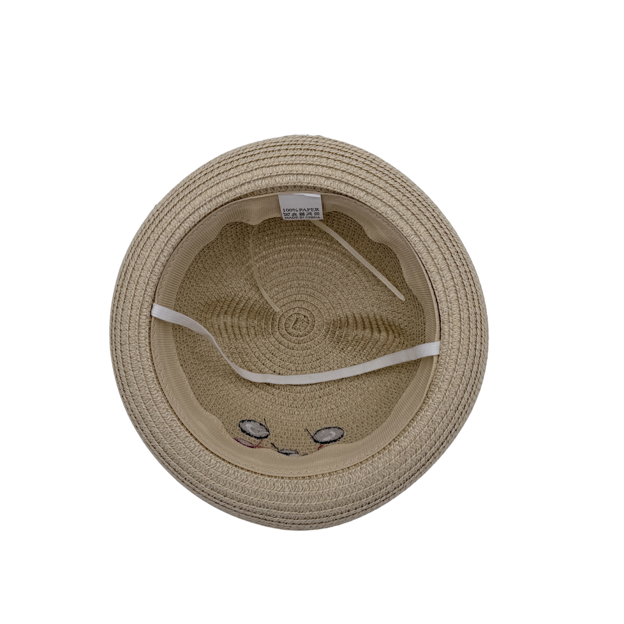 Chapeau bébé beige visage souriant — 12-24 mois