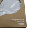 Drap-housse gris — 60 x 120 cm