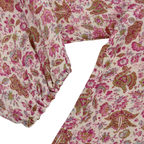 Blouse fleurie rose à volants — 8 ans