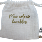 Lot de 5 cotons coeur lavables bébé