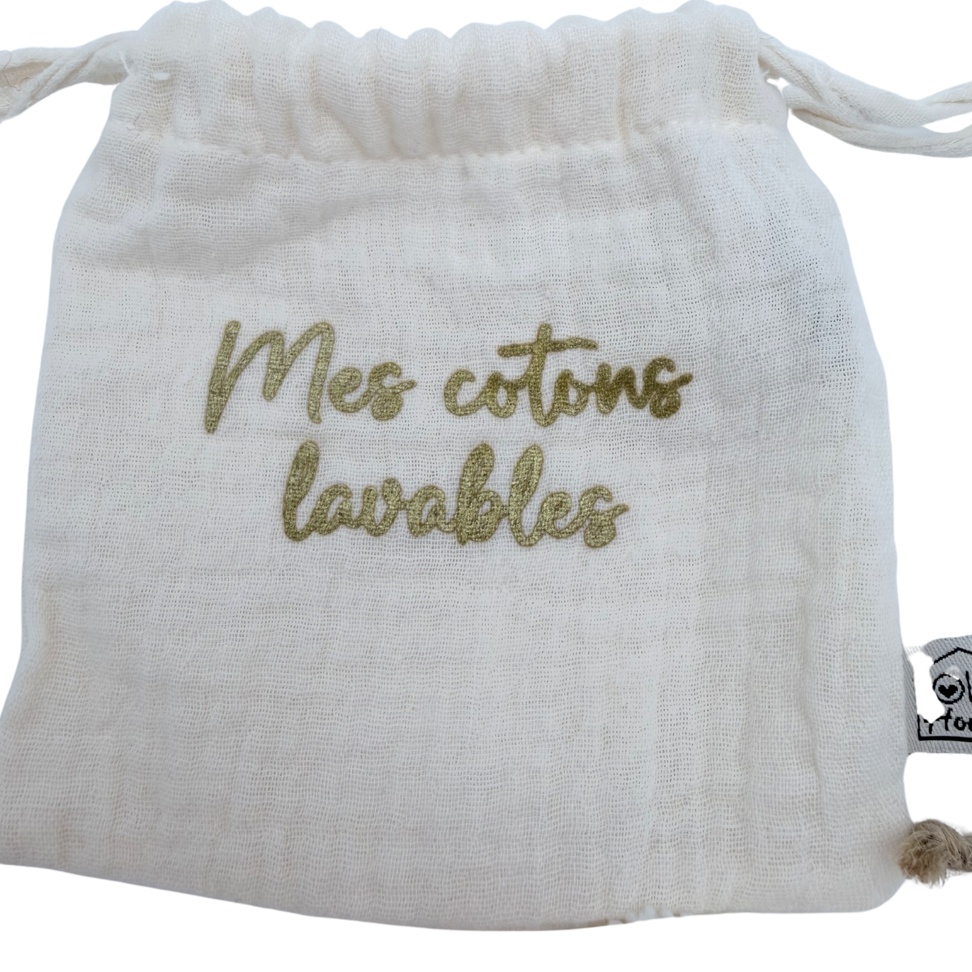 Lot de 5 cotons coeur lavables bébé