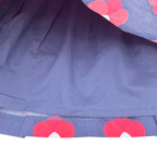 Robe bleu marine à fleurs rouges - 24 mois