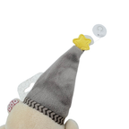 Hochet bébé ours beige avec bonnet étoilé