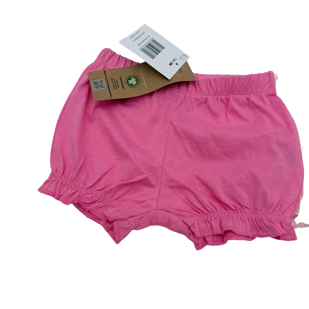 Lot de 2 shorts unis rose - 3 mois