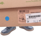 Bottines enfant bleu marine fourrées à scratch - 25