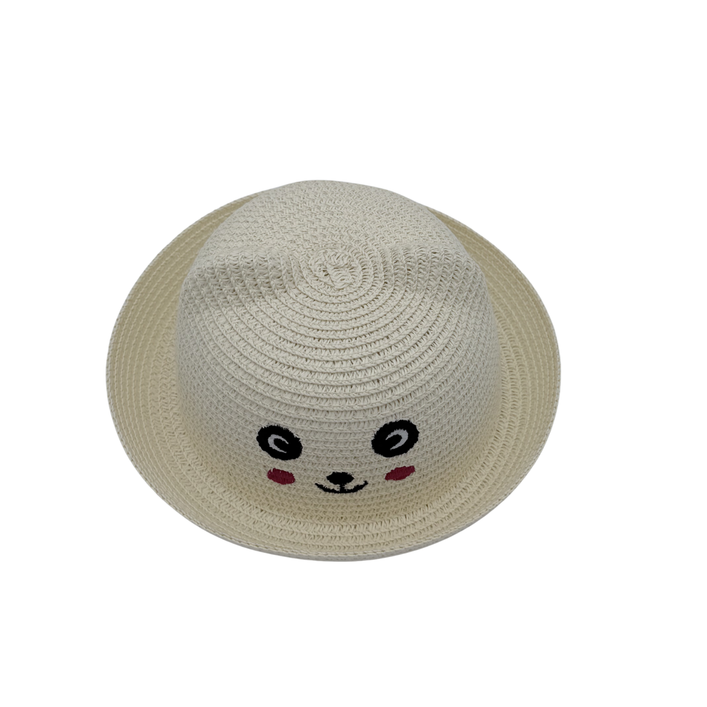 Chapeau bébé écru visage souriant — 12-24 mois