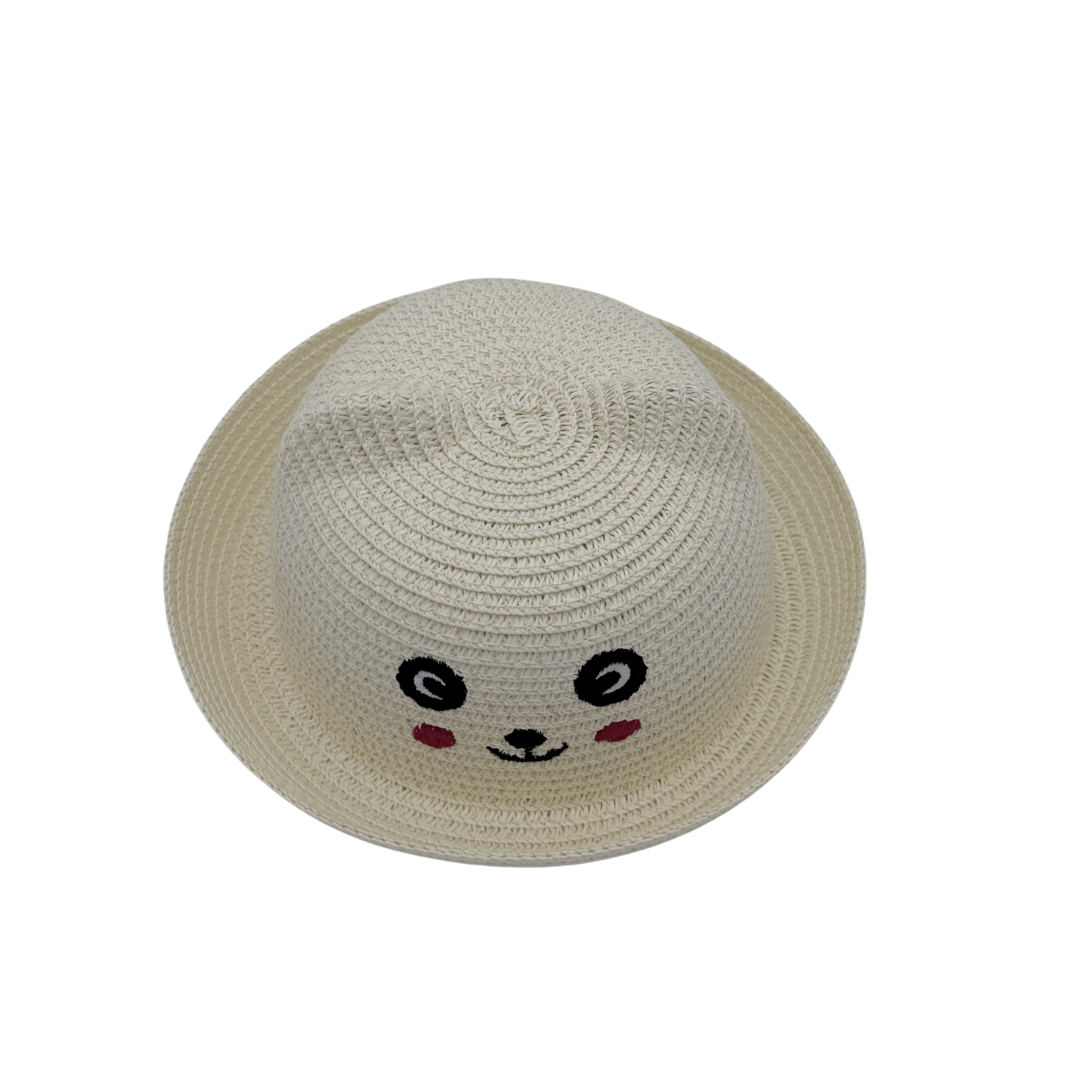 Chapeau bébé écru visage souriant — 12-24 mois