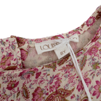 Blouse fleurie rose à volants — 8 ans