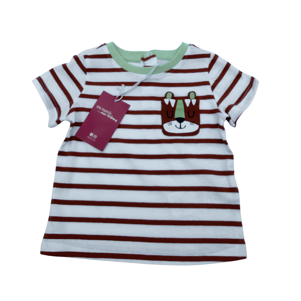 T-shirt rayé ours — 18 mois