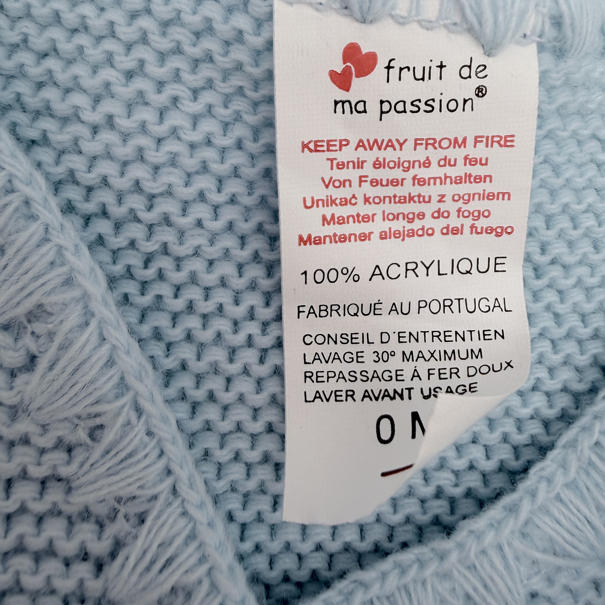 Brassière croisée bébé bleu ciel en maille — Naissance