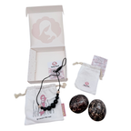 Coffret allaitement collier noir et coquillages naturels – Taille L