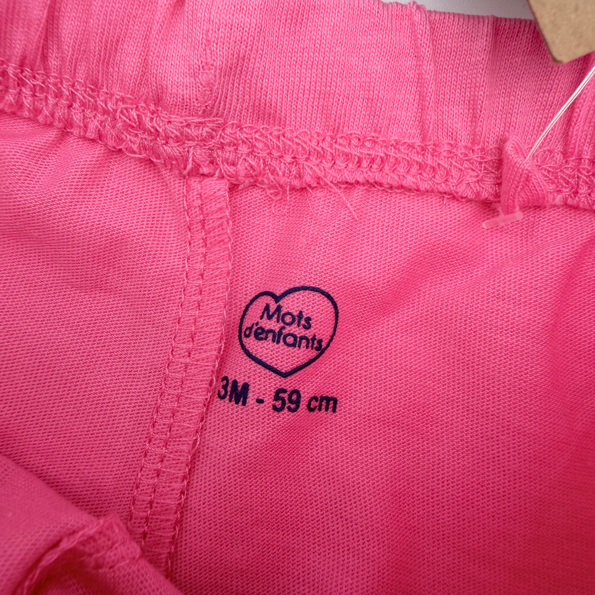 Lot de 2 shorts unis rose - 3 mois