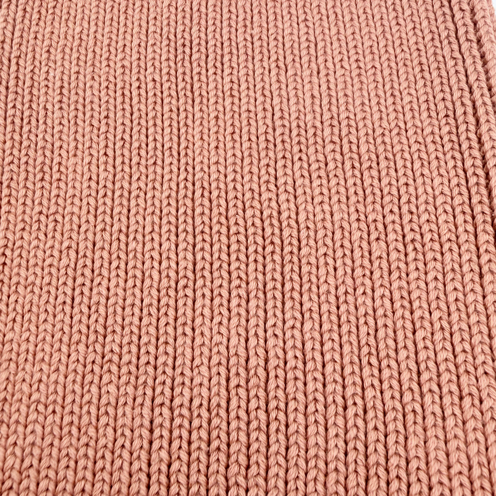 Tour de cou enfant en maille vieux rose