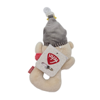 Hochet bébé ours beige avec bonnet étoilé