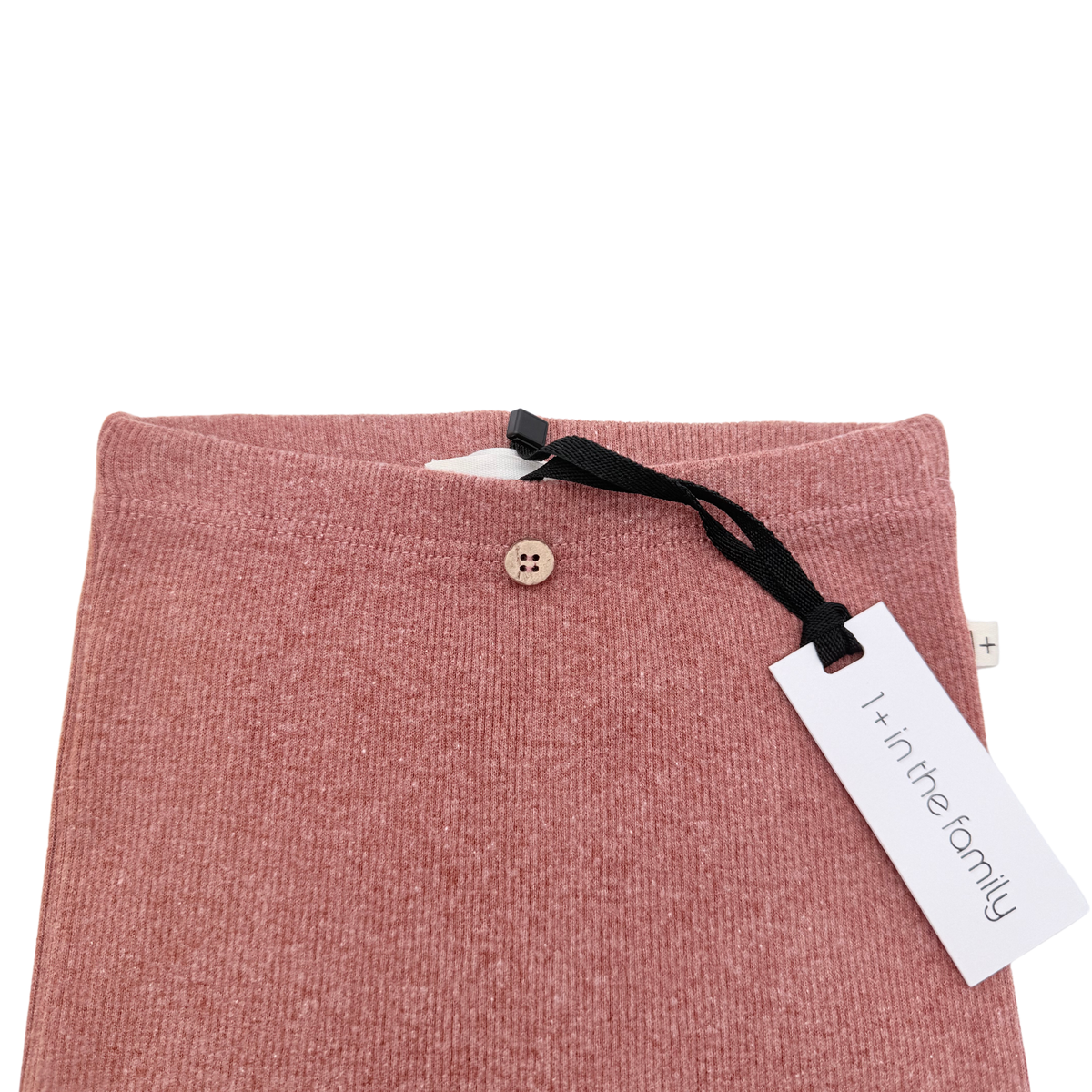 Legging rose en maille côtelée - 6 mois