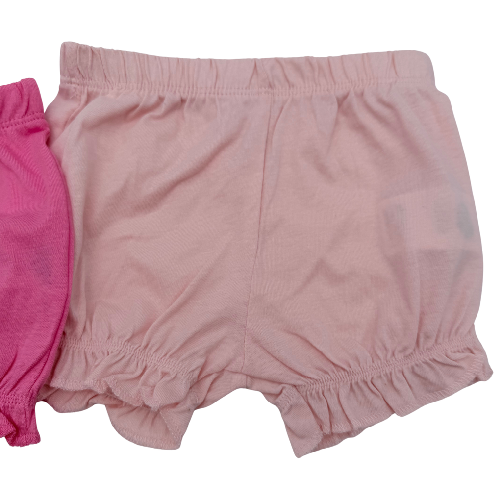 Lot de 2 shorts unis rose - 3 mois