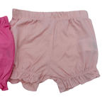 Lot de 2 shorts unis rose - 3 mois