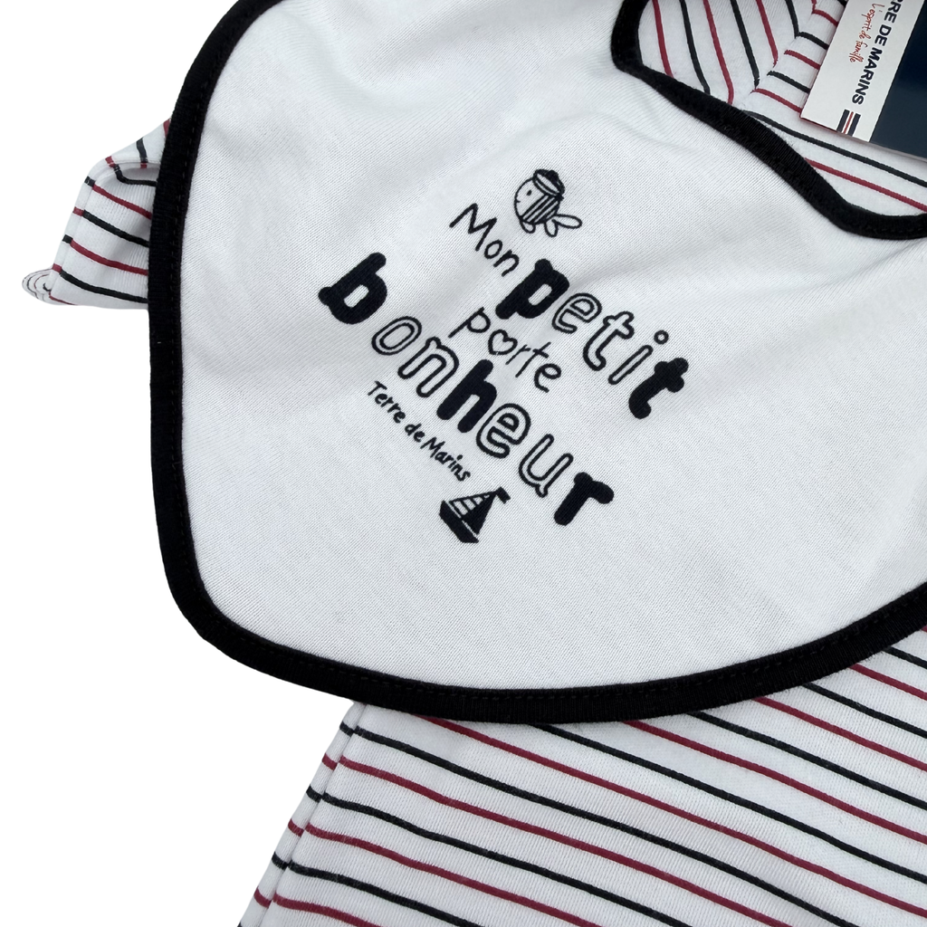 Ensemble bébé marin avec pyjama, body et bavoir — 18 mois
