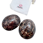 Coffret allaitement collier noir et coquillages naturels – Taille L