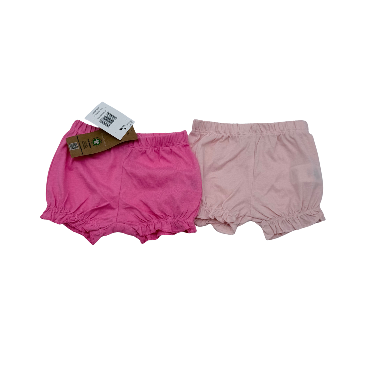 Lot de 2 shorts unis rose - 3 mois