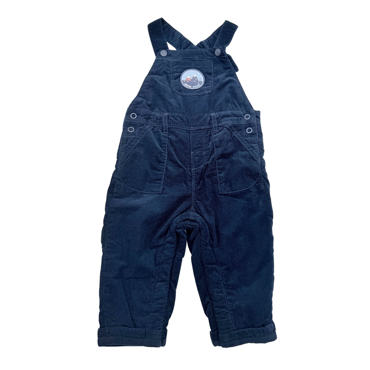Salopette bébé bleu marine en velours côtelé - 12 mois