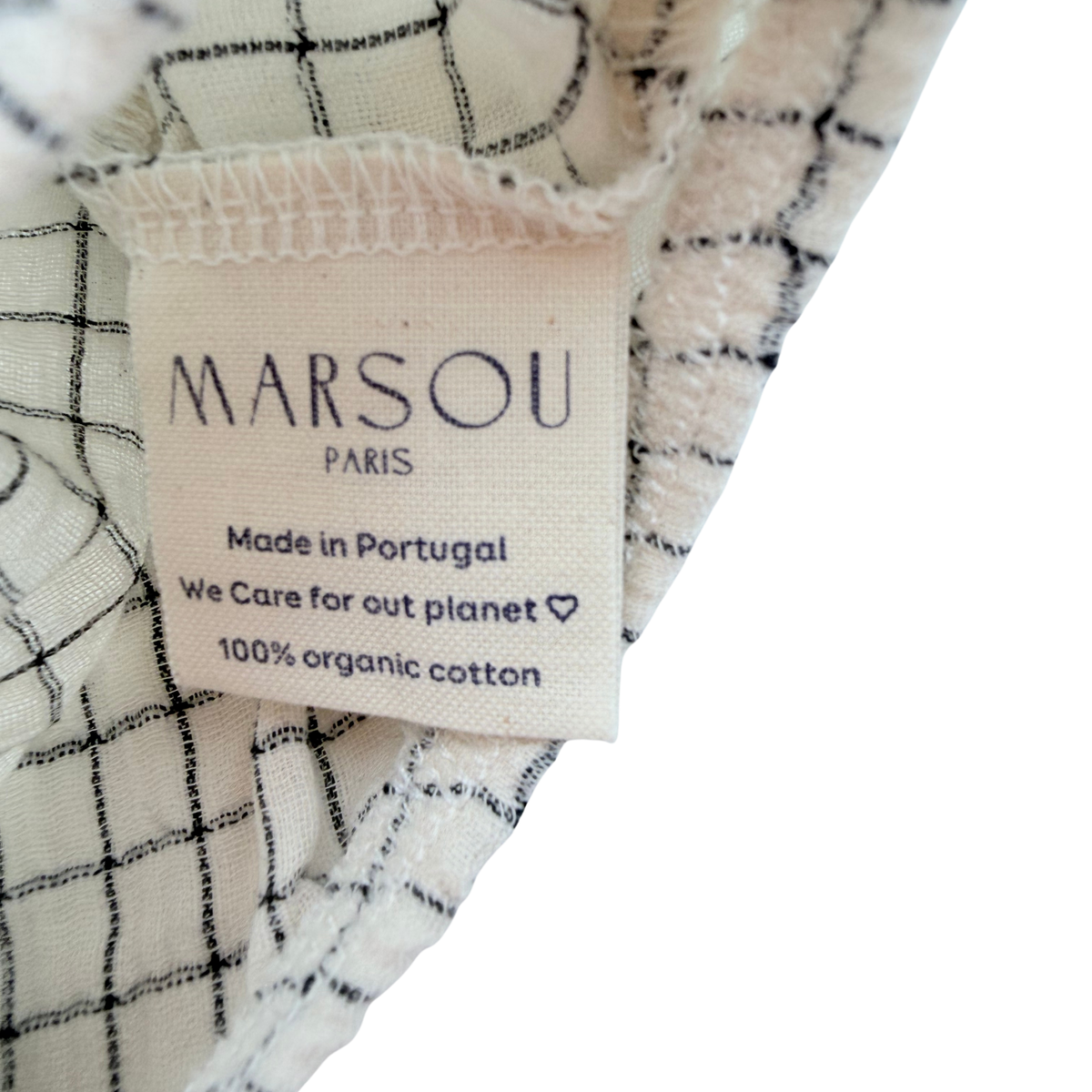 Barboteuse bébé à carreaux gris et blancs - 3 mois