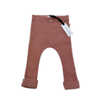Legging rose en maille côtelée - 6 mois
