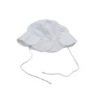 Chapeau bébé blanc à bord festonné - 12 mois