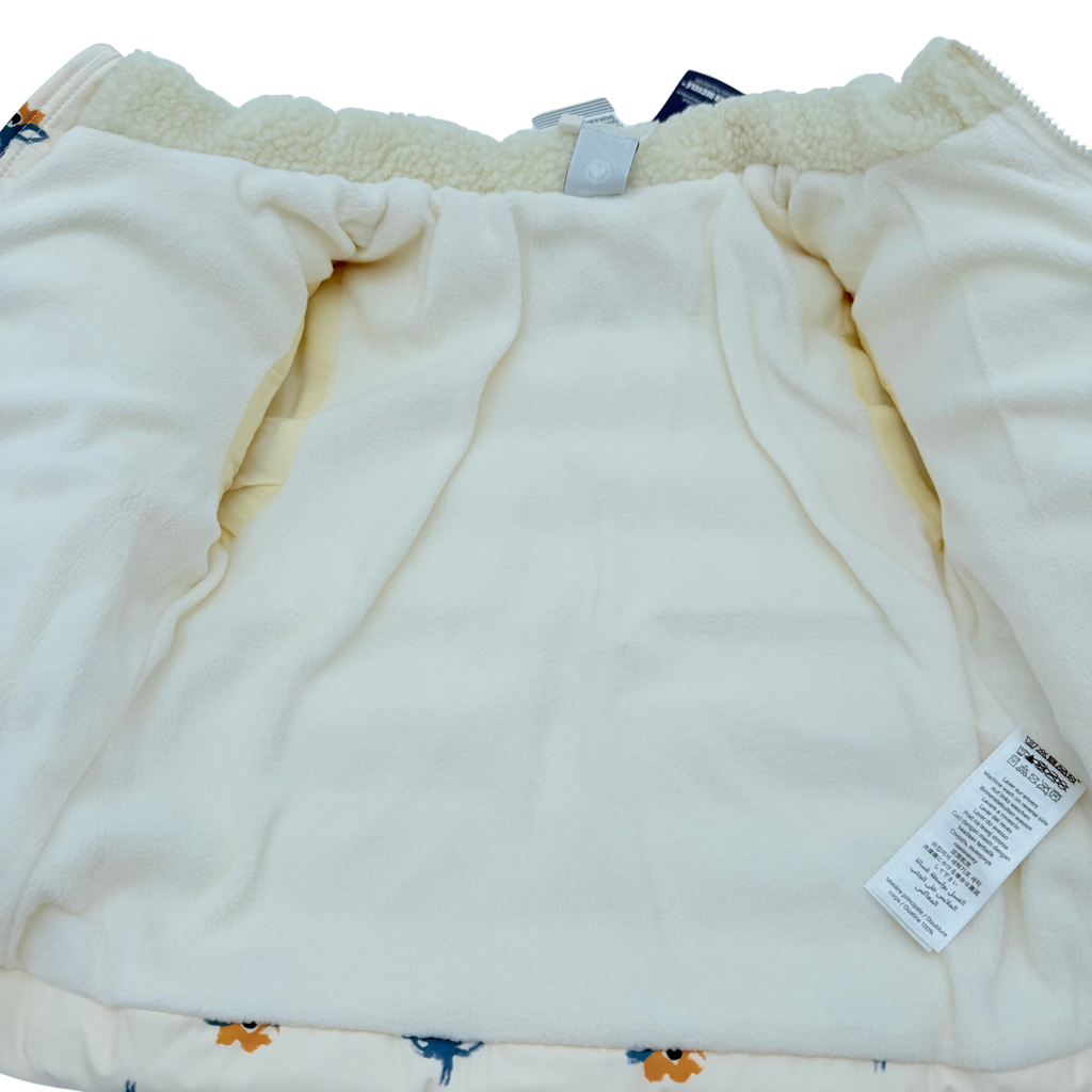 Doudoune bébé écrue à motifs fleuris - 6 mois